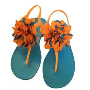 Funky Shoe floral jelly shoes size 6